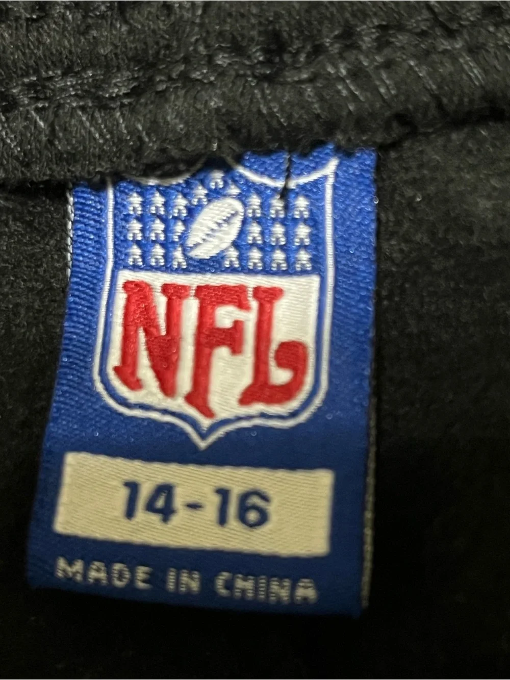 NFL Black National Football League YOUTH Logo Down Leg Large 14/16